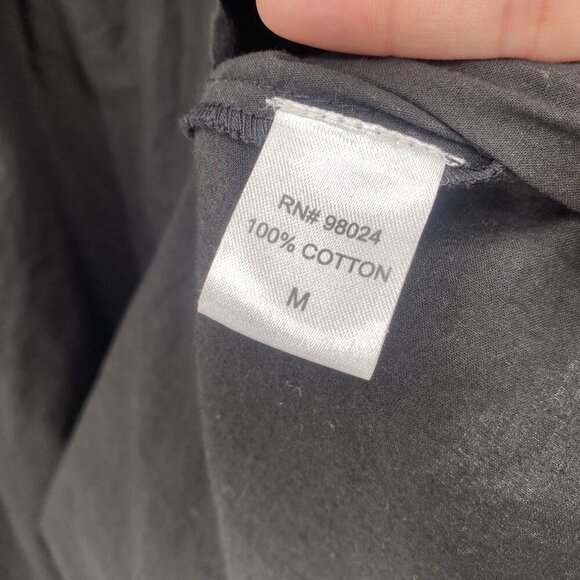 House Of Harlow 1960 Black Puff Sleeve Square Neck Peasant Mini Dress Size M - Picture 12 of 16